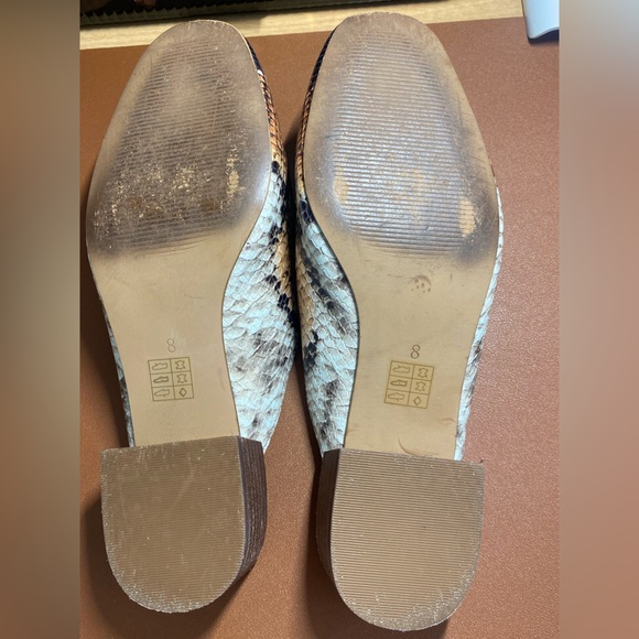 Madewell The  Alicia mule in snake embossed leather size 8 - Picture 8 of 11